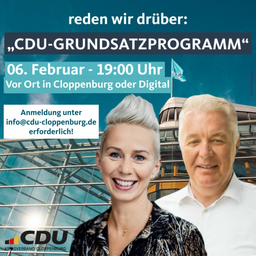 Terminhinweis: „reden wir drüber“ zum CDU-Grundsatzprogramm 6.2.