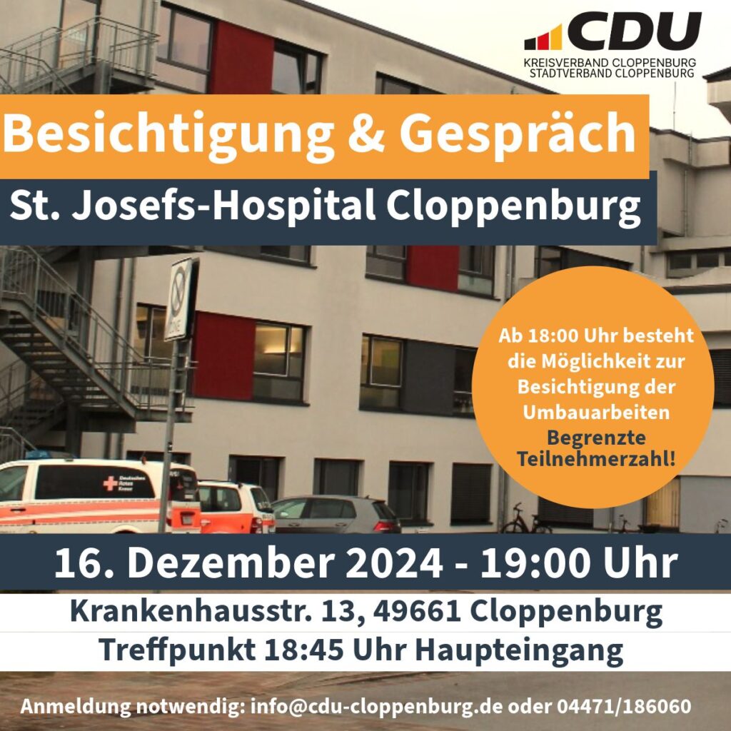 Besuch St. Josefs-Hospital Cloppenburg 16.12.