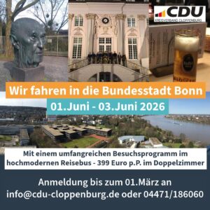 Wir fahren nach Bonn – 3 Tage die alte Bundeshauptstadt erleben 1.-3.6.2026