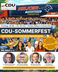 CDU-Sommerfest 28.8. mit Linnemann & Lechner