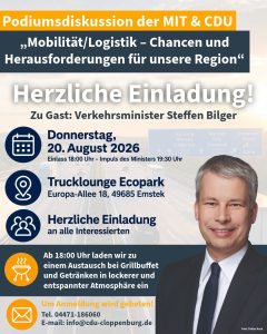 Bundesverkehrsminister Steffen Bilger im ecopark 20.8.